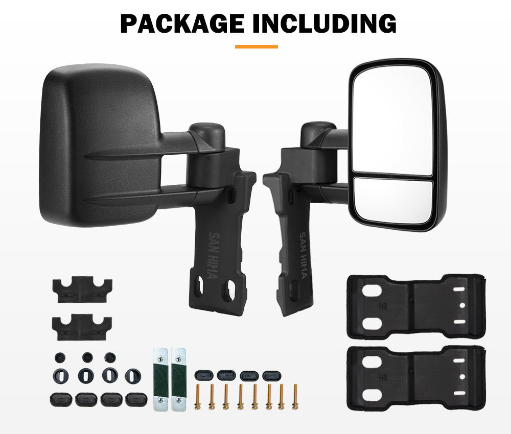 SAN HIMA Pair Extendable Towing Mirrors For Toyota Land Cruiser 70-79 Series 1984-2019
