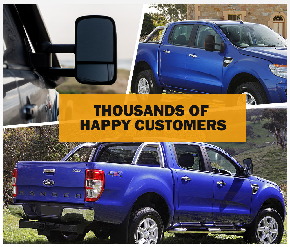 San Hima Pair Extendable Towing Mirrors For Ford Ranger 2009-2011