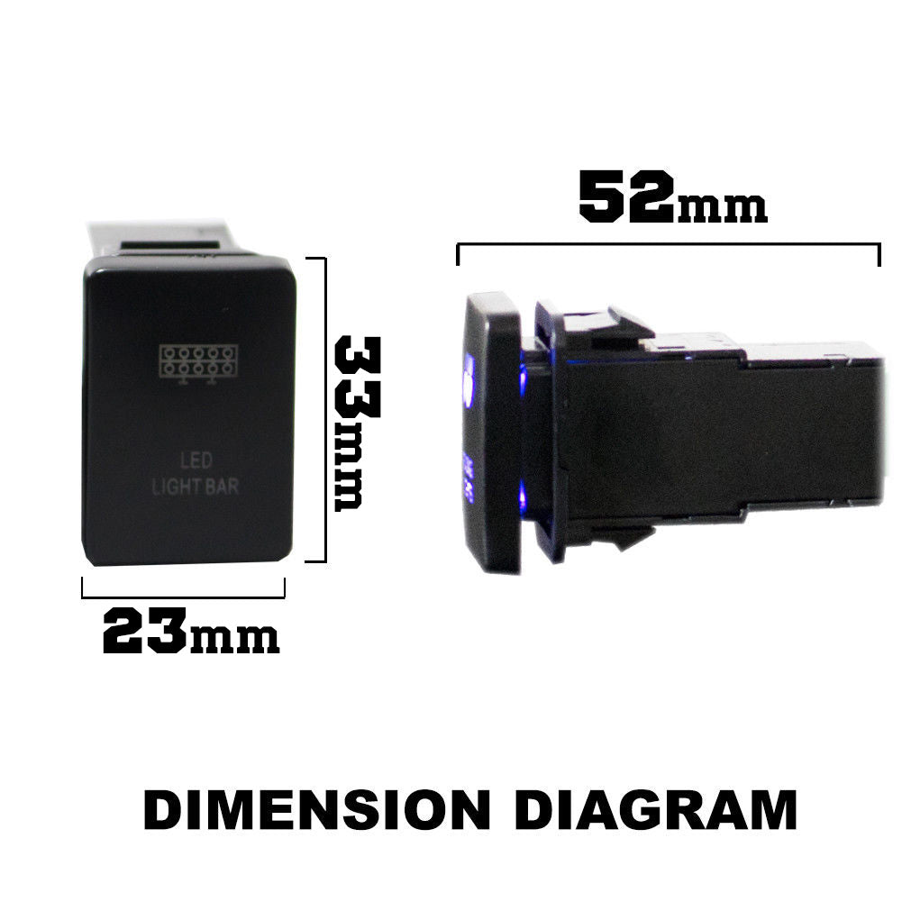 Push Switch LED Light Bar Suitable for TOYOTA Prado Hilux Landcruiser