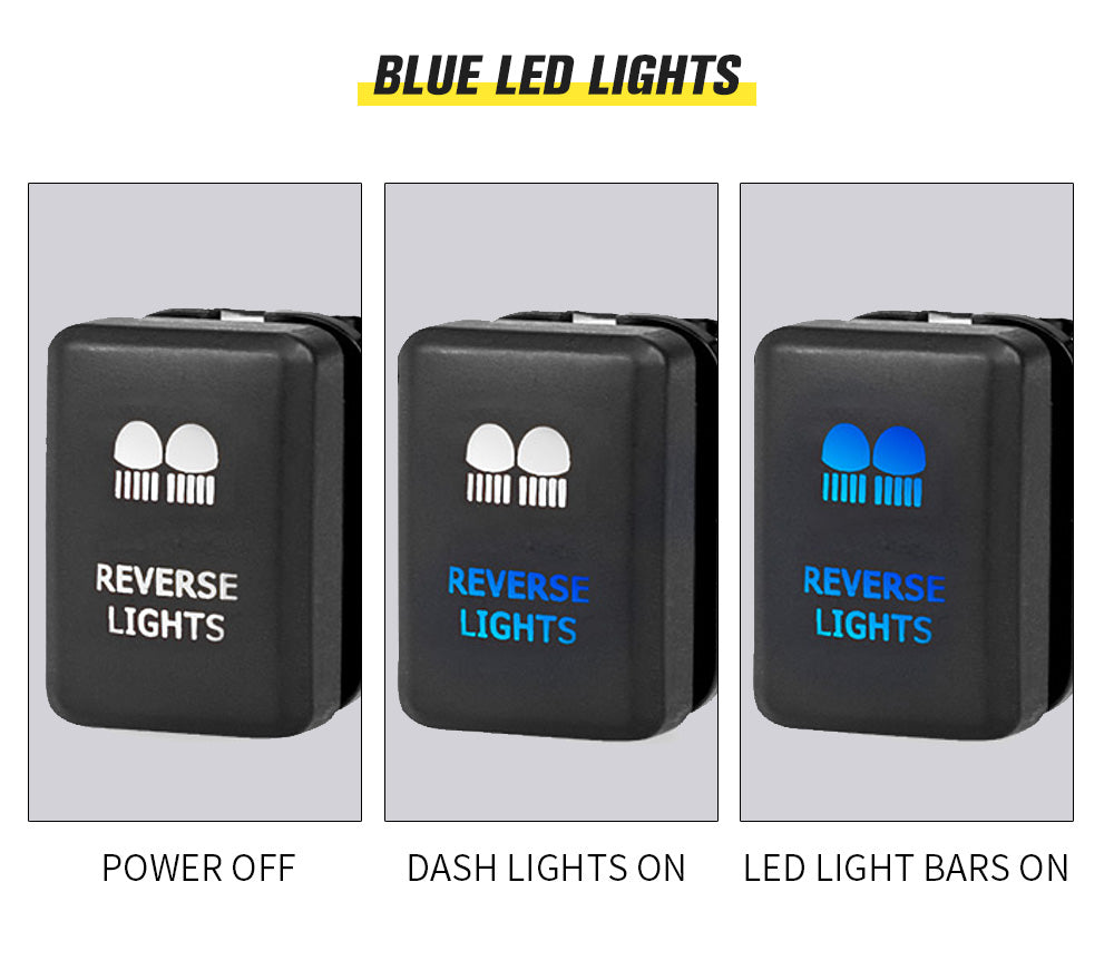 LIGHTFOX Push Switch Reverse Lights for TOYOTA Prado Hilux Landcruiser