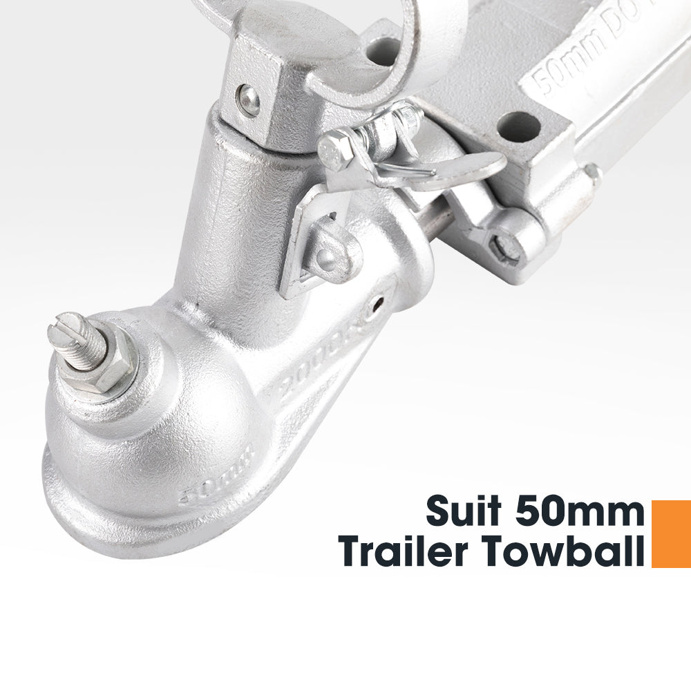 50mm Ball Mechanical Override Brake Trailer Coupling Kit 2000Kg