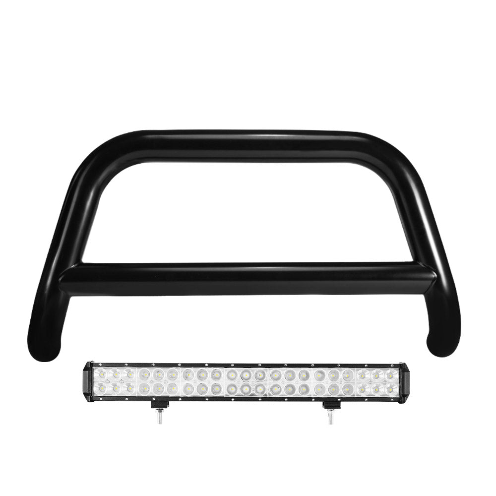 SAN HIMA Nudge Bar Grille Guard for Mitsubishi Triton MQ OEM 2015-2020+20" LED Light Bar