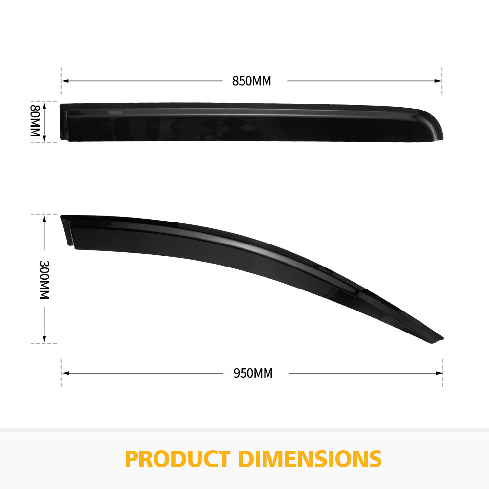 FIERYRED Weather Shield Window Visor For Mitsubishi Triton MQ 2015-2019