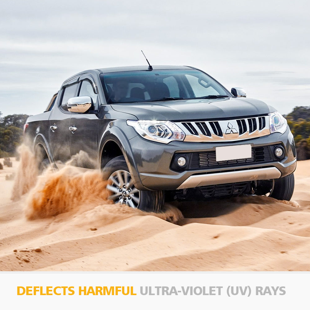 FIERYRED Weather Shield Window Visor For Mitsubishi Triton MQ 2015-2019