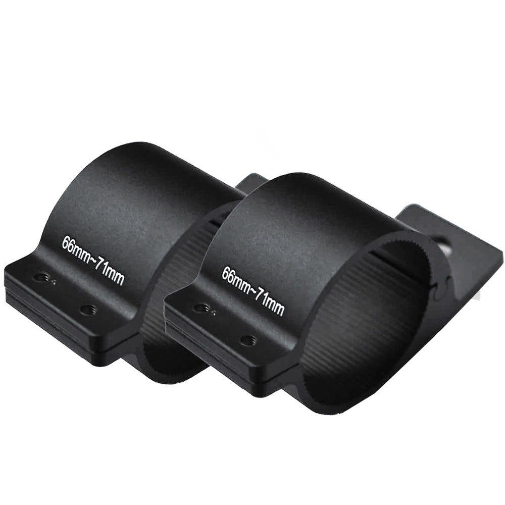 LIGHTFOX Pair 66mm 71mm Bullbar Mounting Bracket Clamp for Work Light Bar UHF Antenna