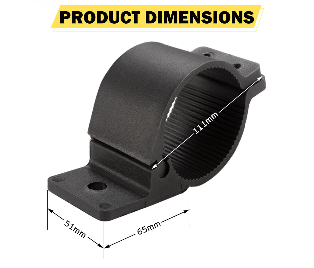 LIGHTFOX PAIR Bullbar Mounting Brackets Clamp For Light Bar HID For ARB Mount 76 81mm