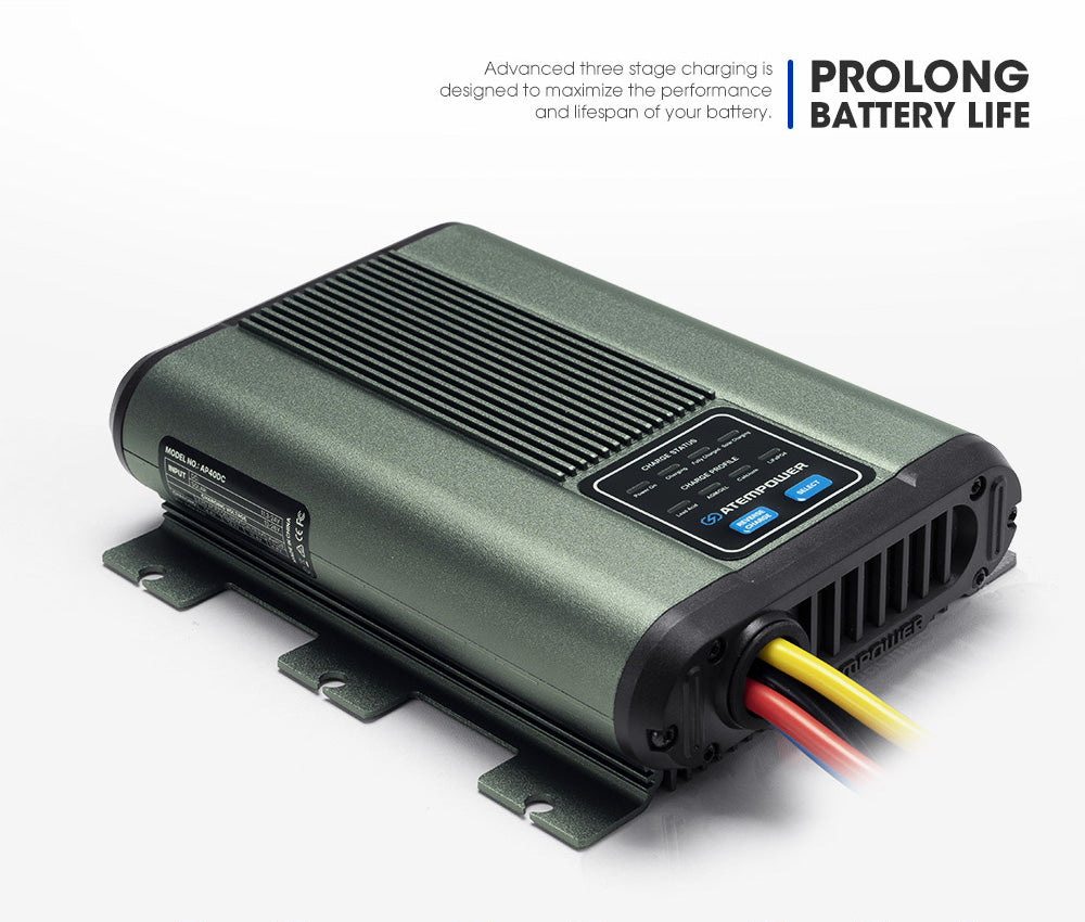 Atem Power 12V DC to DC Dual Battery Charger RV Caravan 20A 40A Battery Maintainer