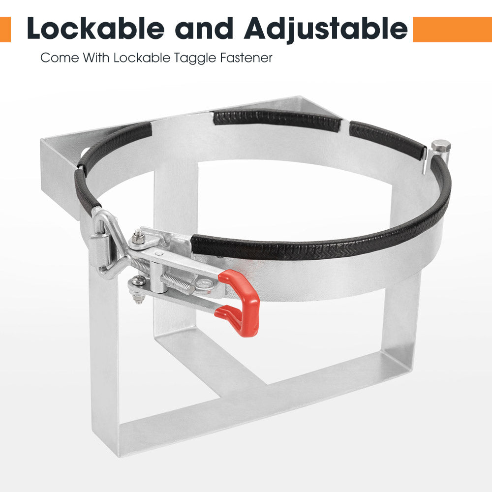 MOBI  4.5KG Gas Bottle Holder Galvanized for Camping Trailer Caravans RV 4WD Lockable