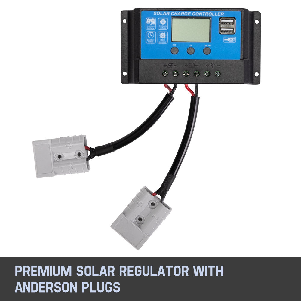 Mobi 250w Solar Blanket Mono 12V Folding Solar Panel Completed Kit 5M Cable Dual USB