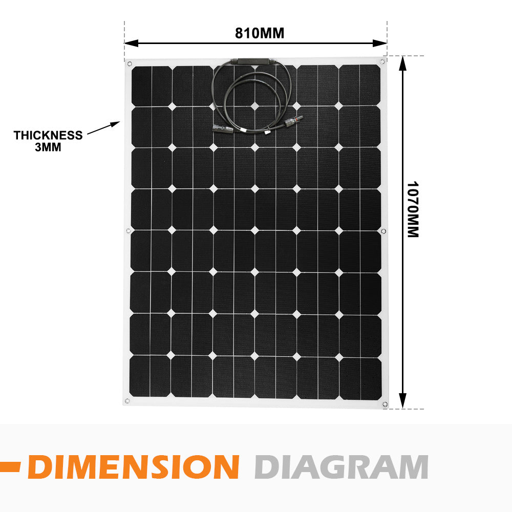 ATEM POWER 2x 12V 200W Flexible Solar Panel Kit Panels Generator Power Charging Caravan Boat