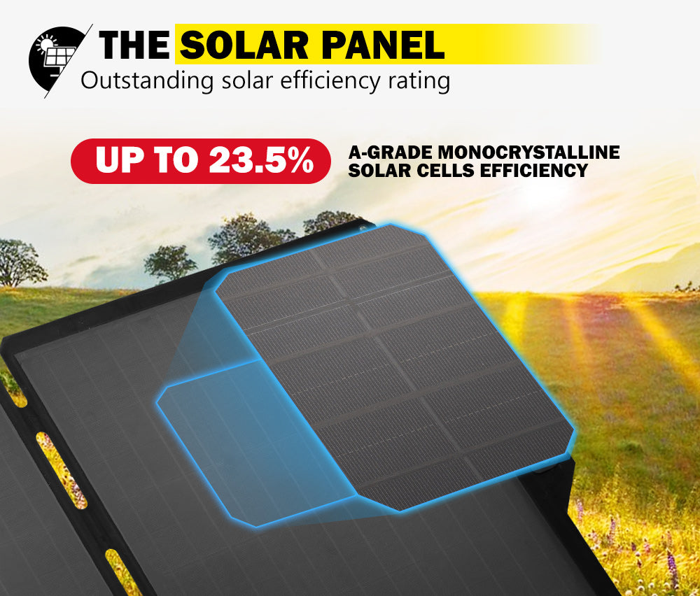 12V Folding Solar Panel Kit Mono Blanket 120W 160W 200W 250W Caravan Boat Camping