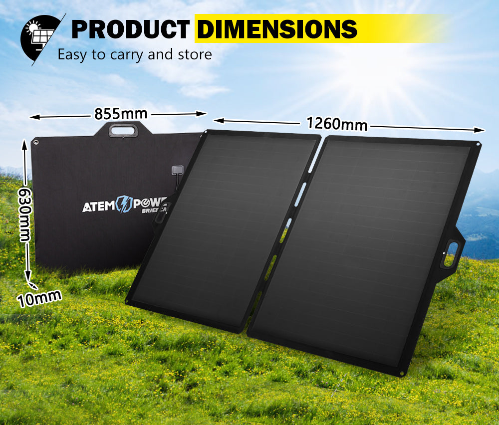 ATEM POWER 12V 250W Folding Solar Panel Blanket Kit 12V Battery Charging Regulator