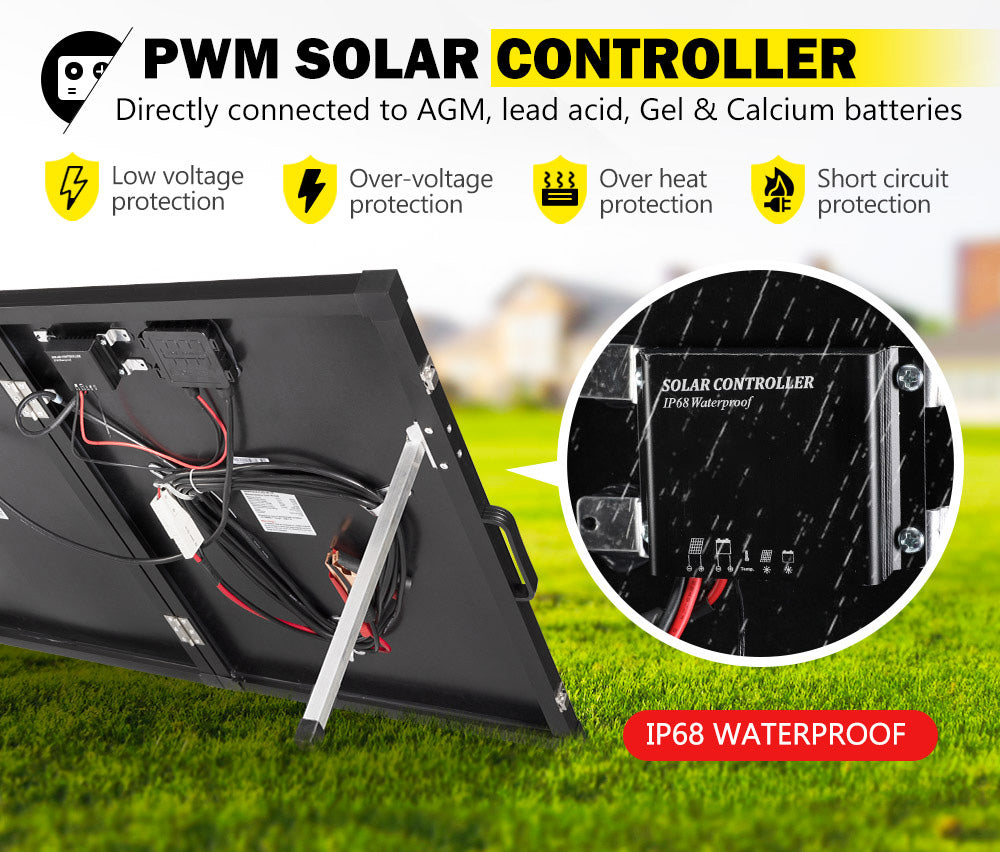 12V 160W 200W 250W 300W Folding Solar Panel Kit Lightweight Caravan Camping