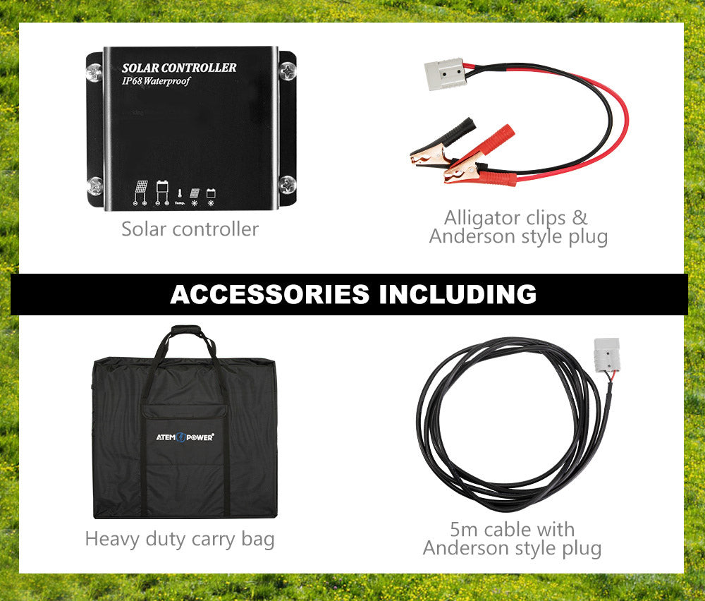 12V 160W 200W 250W 300W Folding Solar Panel Kit Lightweight Caravan Camping