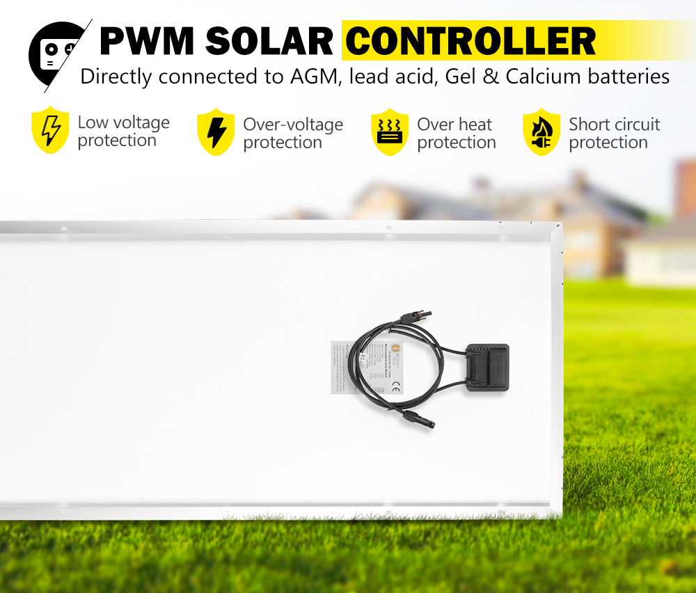 250W 200W 130W 60W 10W Solar Panel Kit Mono 12V Caravan Battery Home Charging