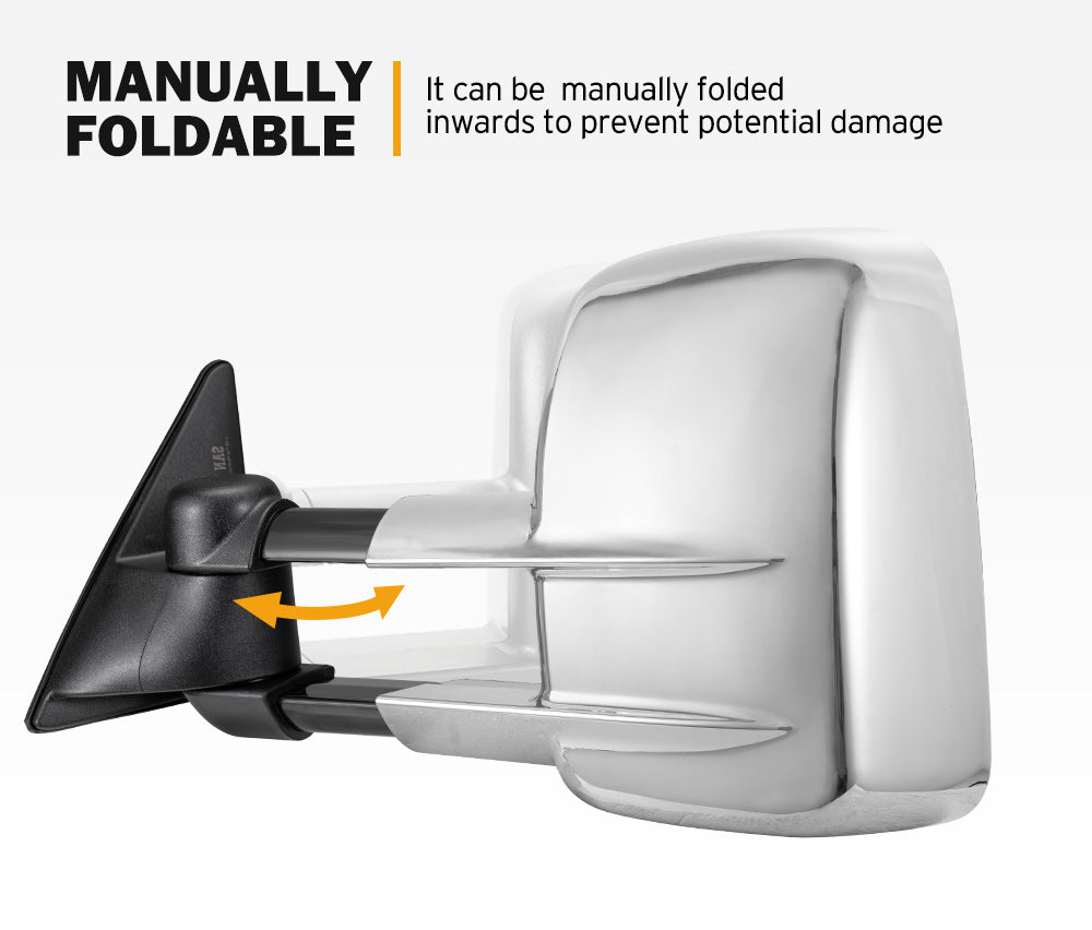 SAN HIMA Extendable Towing Mirrors For Toyota Landcruiser 100 series 1998-2007