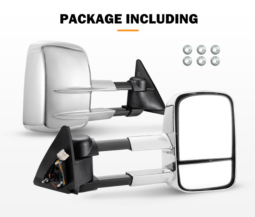 SAN HIMA Extendable Towing Mirrors For Toyota Landcruiser 100 series 1998-2007