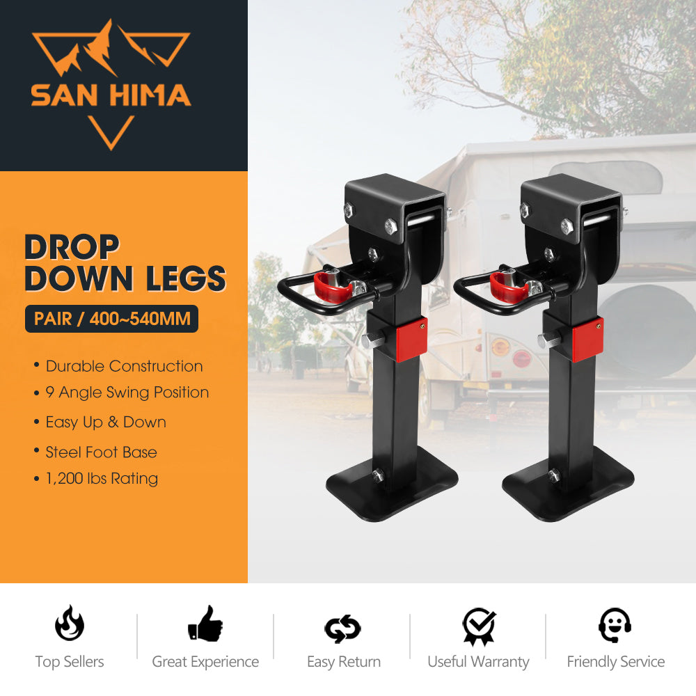 San Hima Drop Down Corner Legs 400MM- 740MM Caravan Stabilizer 1200LBS/1500LBS
