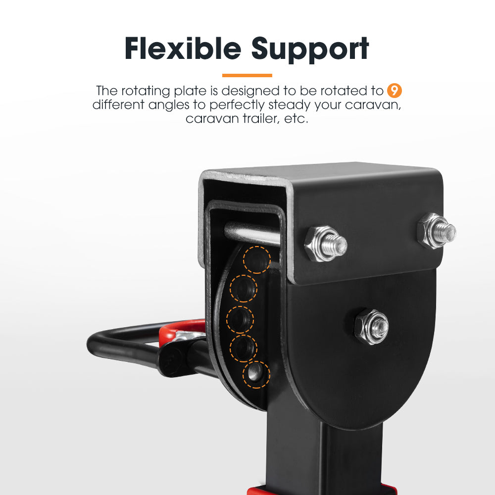 SAN HIMA 2x 400mm Drop Down Corner Legs W/Handle Steel Base 1200LBS Caravan Camper Trailer