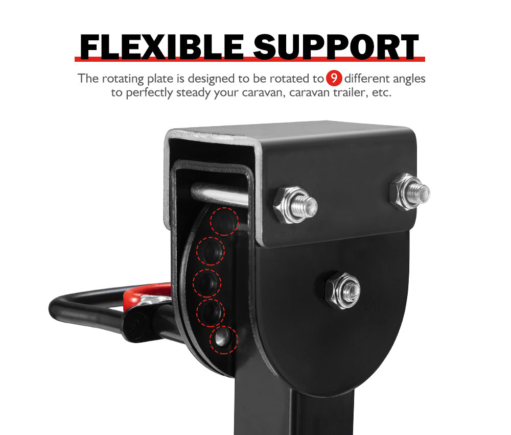 SAN HIMA 4x 400mm Drop Down Corner Legs 1200LBS Steel Base Caravan Camper Trailer W/Handle