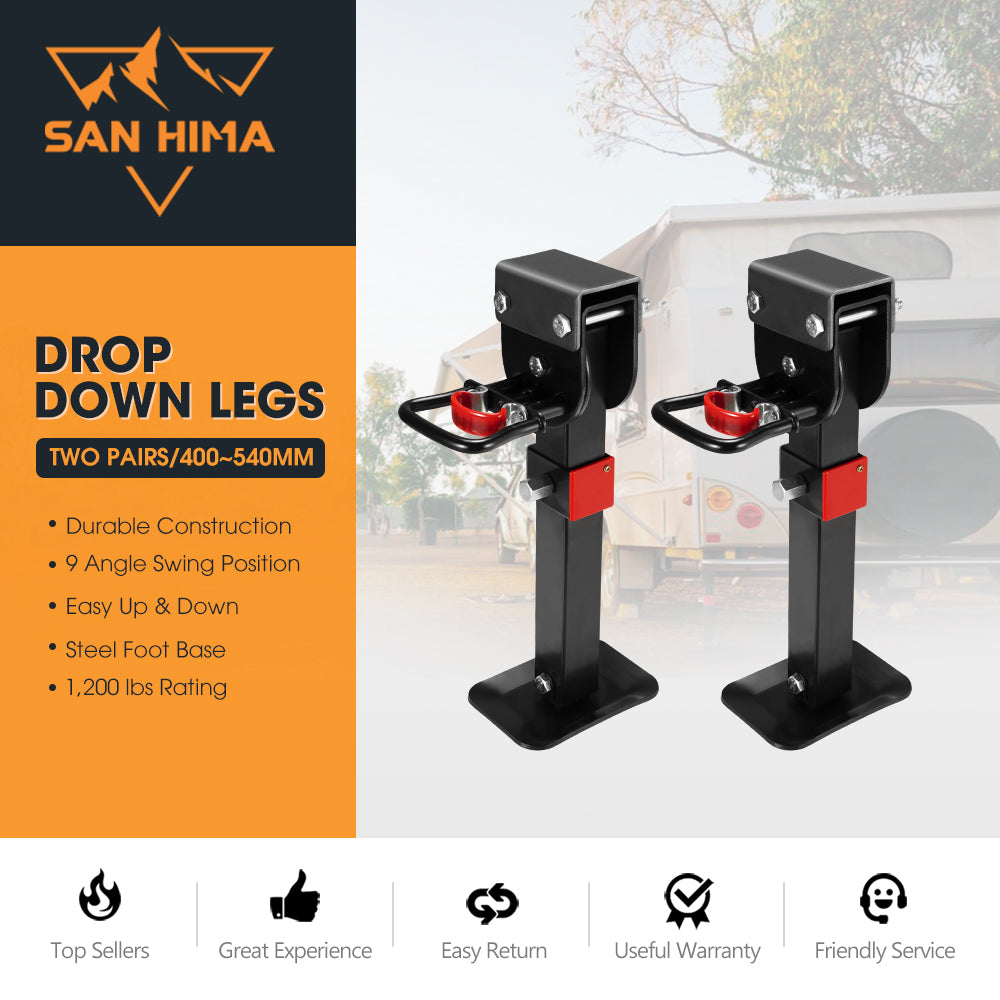 San Hima Drop Down Corner Legs 400MM- 740MM Caravan Stabilizer 1200LBS/1500LBS