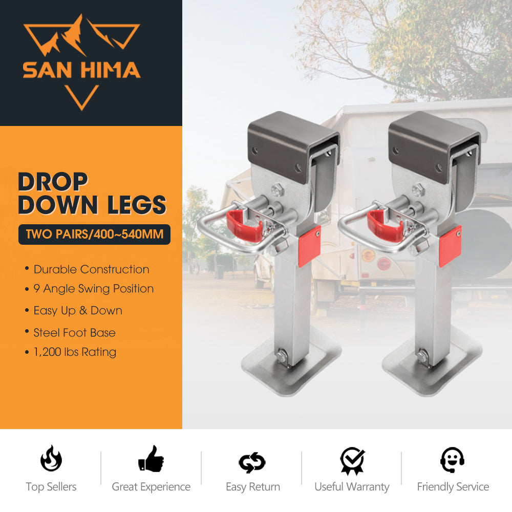 San Hima Drop Down Corner Legs 400MM- 740MM Caravan Stabilizer 1200LBS/1500LBS