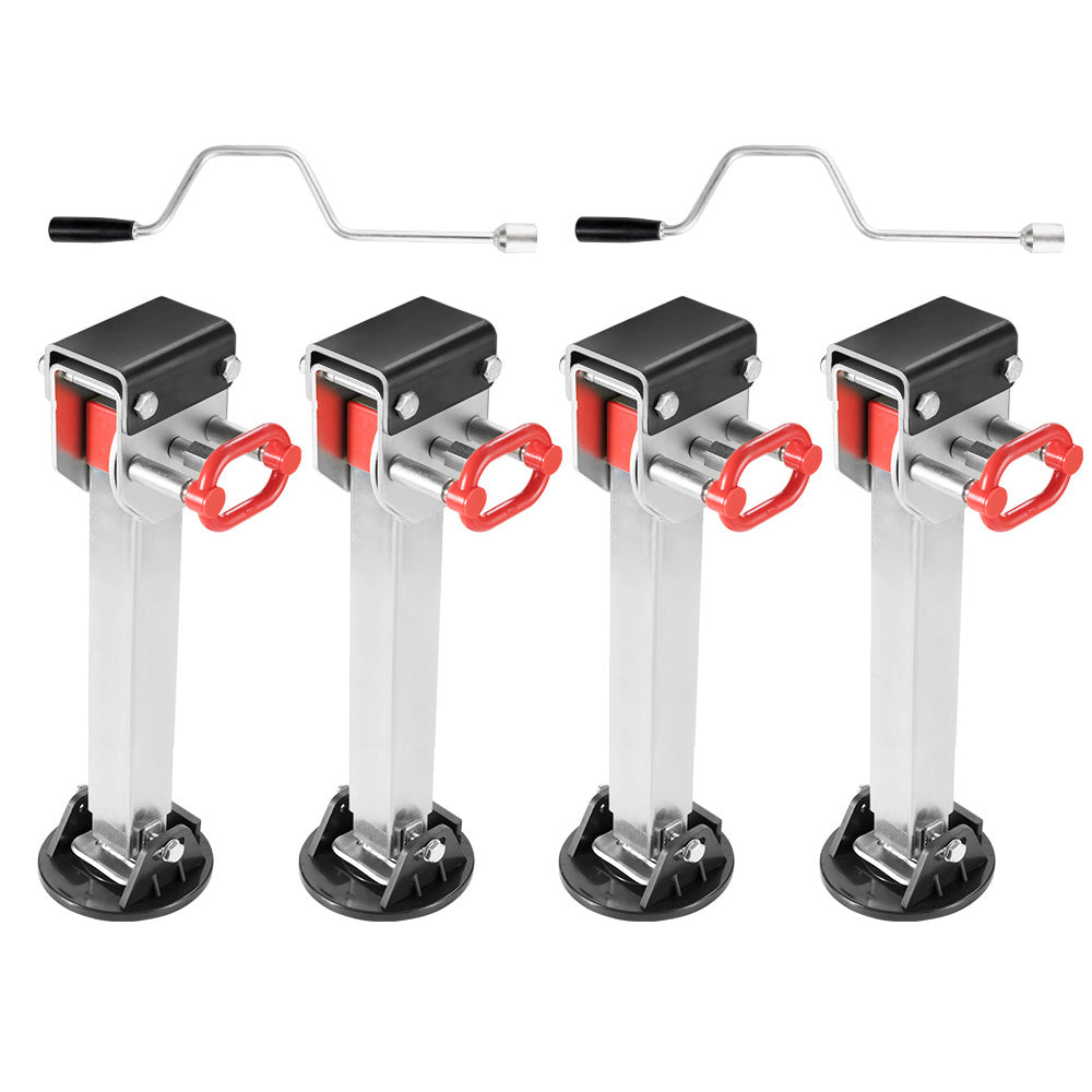 SAN HIMA 4x 590mm Drop Down Corner Steadies Stabilizer Legs Caravan Camper Trailer