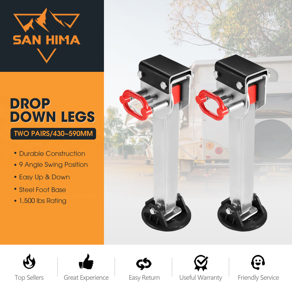 San Hima Drop Down Corner Legs 400MM- 740MM Caravan Stabilizer 1200LBS/1500LBS