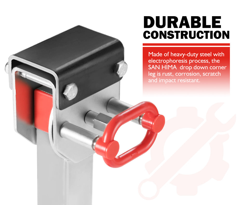 SAN HIMA 2x 740mm Drop Down Corner Steadies Stabilizer Legs Caravan Camper Trailer New