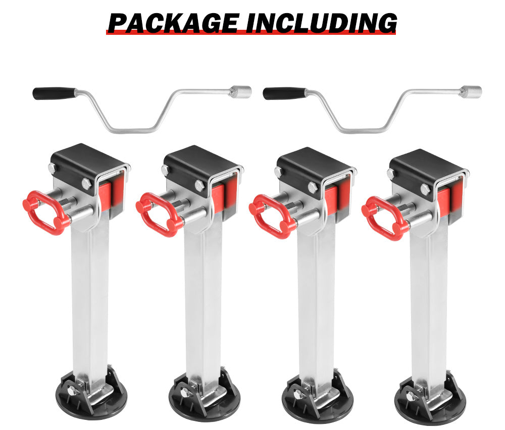 SAN HIMA 4x 740mm Drop Down Corner Steadies Stabilizer Legs Caravan Camper Trailer