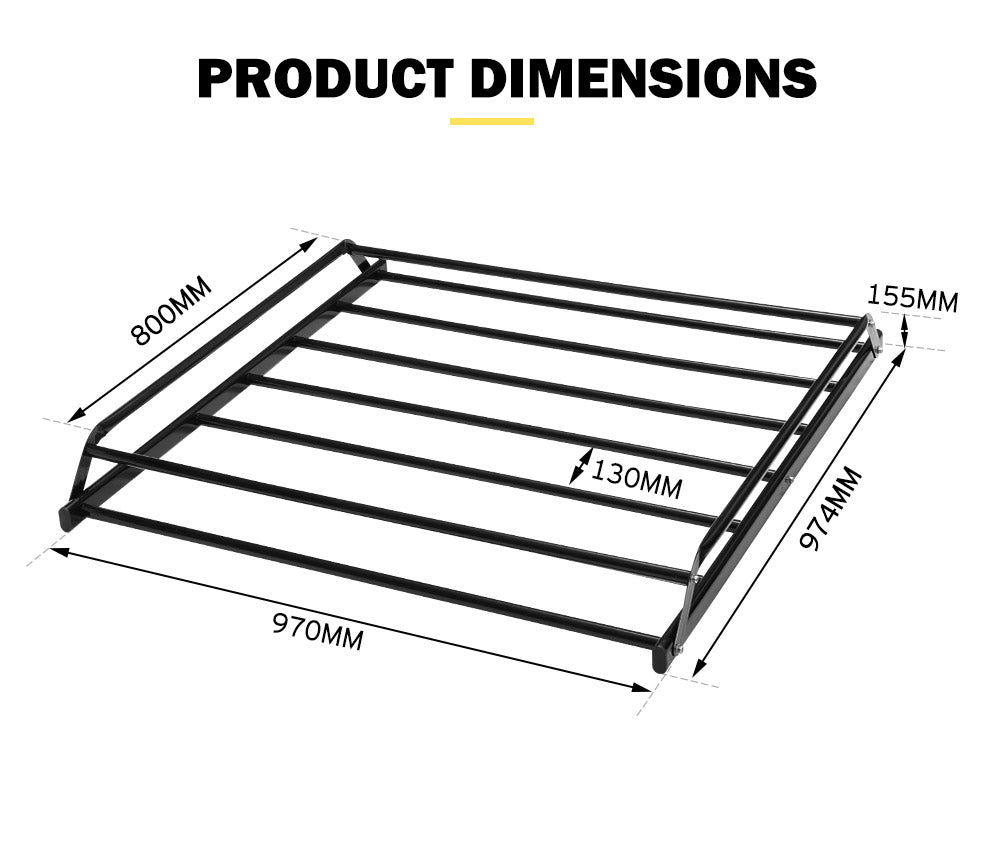 SAN HIMA Universal Steel Roof Rack Basket