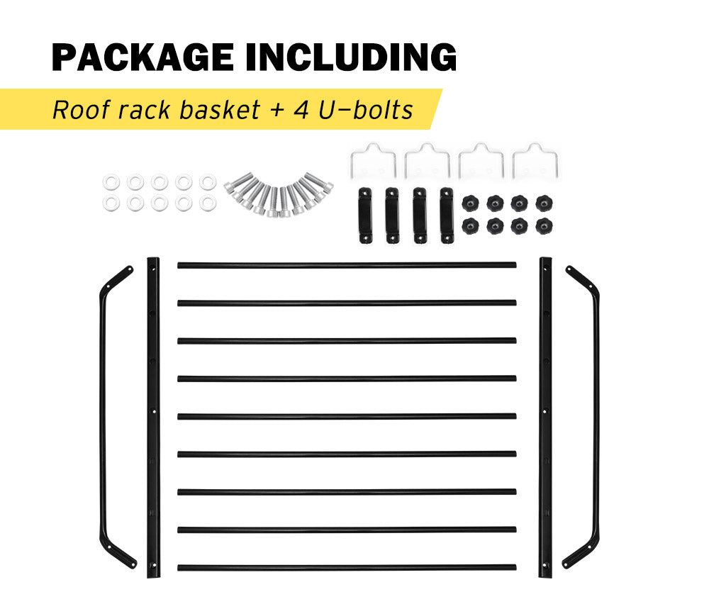 SAN HIMA Universal Steel Roof Rack Basket