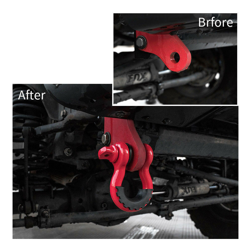 LIGHTFOX 4.75T Bow Shackle WLL 4.75Ton Rated 20mm 4WD Recovery Tow Car Trailer 2PCS