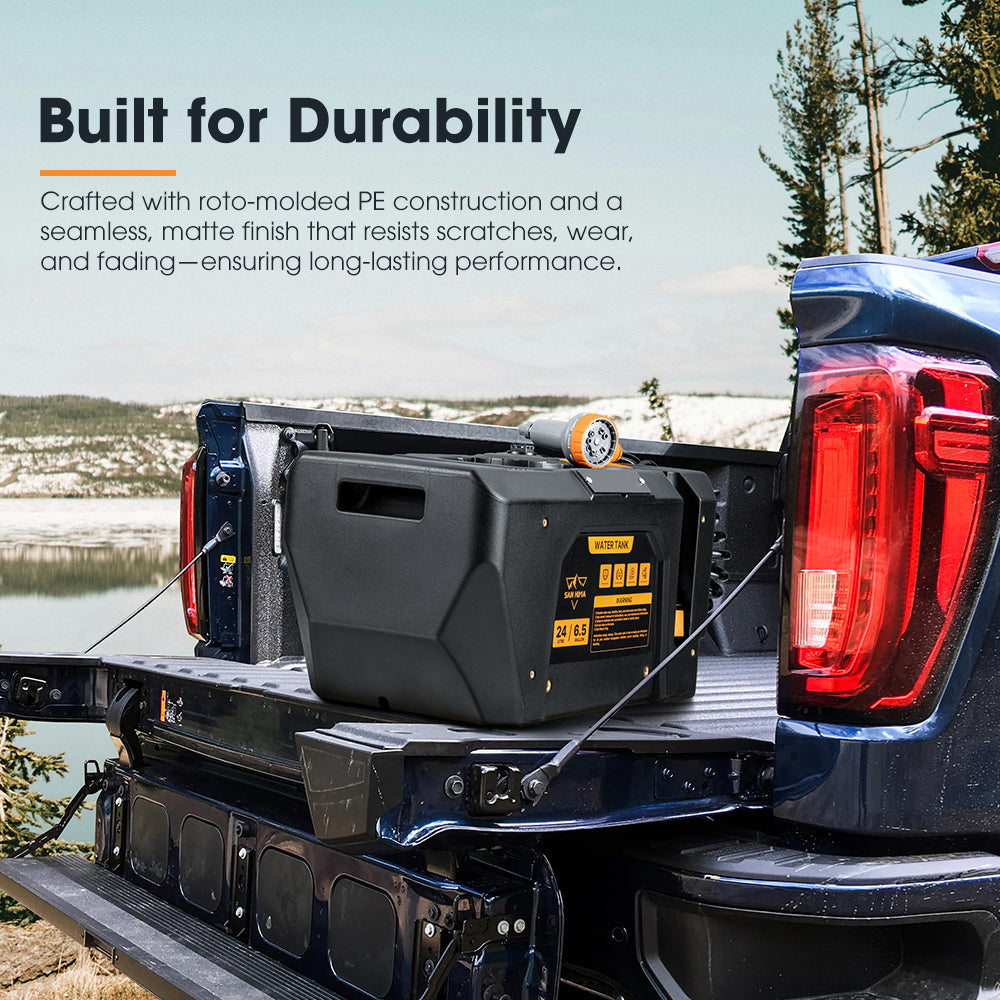 San Hima 24L Portable Water Tank Outdoor Camping Caravan Storage Container 4WD