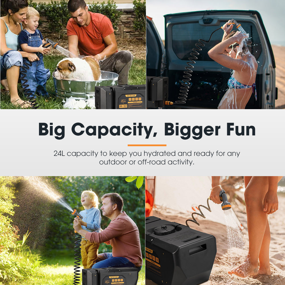 San Hima 24L Portable Water Tank Outdoor Camping Caravan Storage Container 4WD