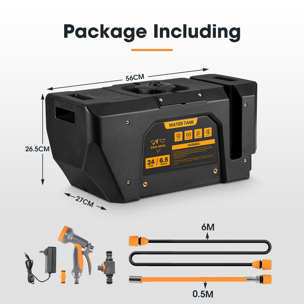 San Hima 24L Portable Water Tank Outdoor Camping Caravan Storage Container 4WD