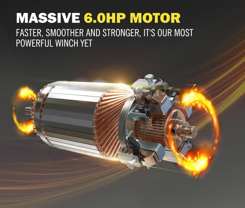 FIERYRED 12V 14500LBS Wireless Electric Winch + Mounting Plate