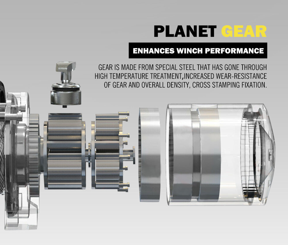 FIERYRED 12V 14500LBS Wireless Electric Winch + Mounting Plate