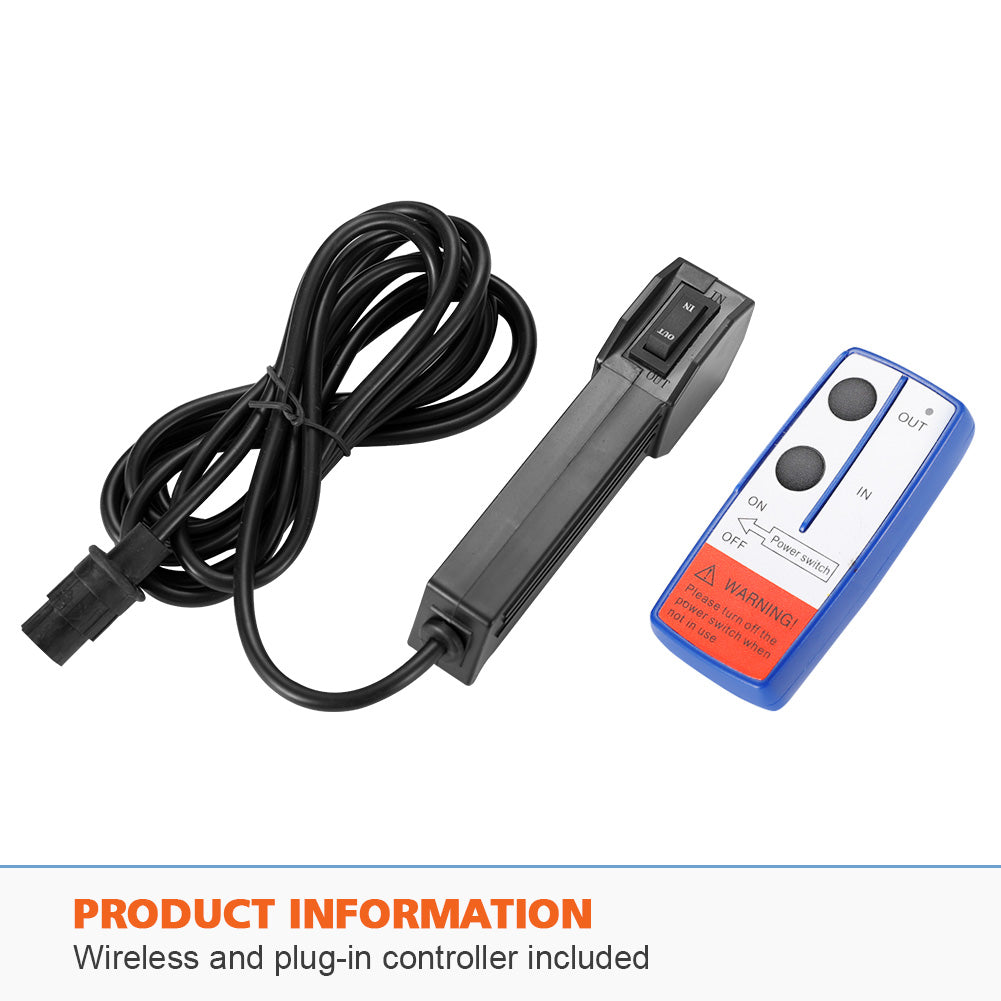 FIERYRED 6500LBS 12V Electric Boat Winch Portable Detachable 3000KG ATV 4X4 4WD