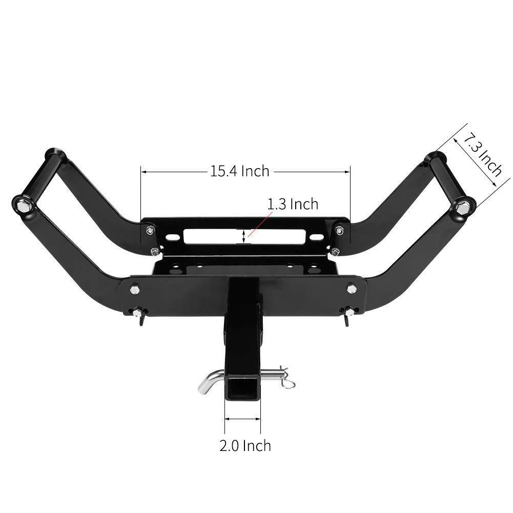 FIERYRED Winch Mount Cradle Plate Bull Bar Mount 4x4 ATV Jeep Truck Trailer 4WD