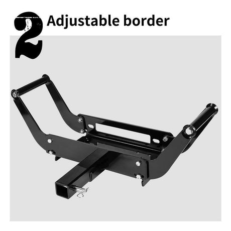 FIERYRED Winch Mount Cradle Plate Bull Bar Mount 4x4 ATV Jeep Truck Trailer 4WD