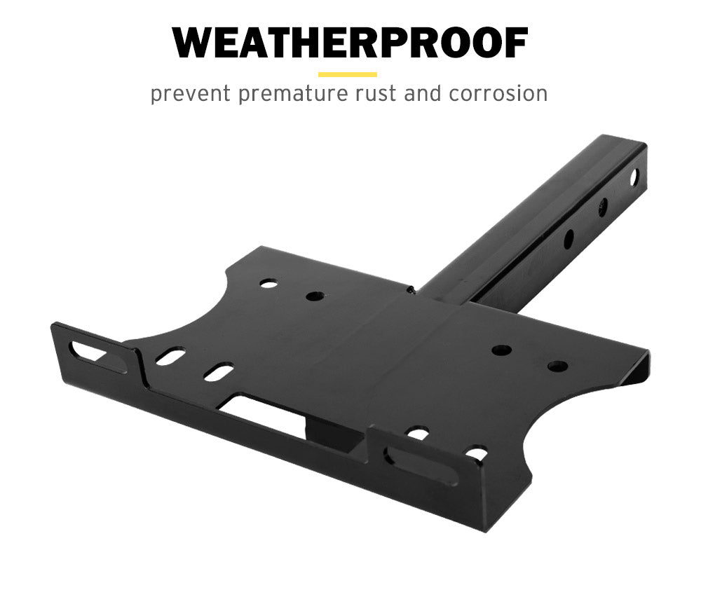 FIERYRED Universal Winch Mounting Plate Cradle 2" Receiver Hitch Truck Trailer ATV UTV 4WD