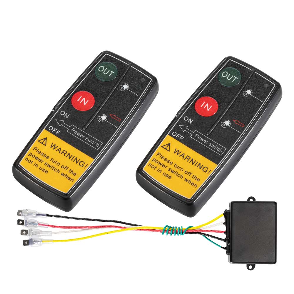 FIERYRED 2x Wireless Winch Remote Control Switch Recovery Handset 4wd ATV Truck 100ft 12V