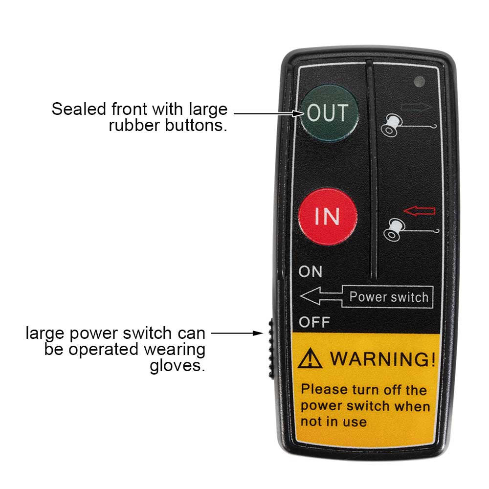 FIERYRED 2x Wireless Winch Remote Control Switch Recovery Handset 4wd ATV Truck 100ft 12V