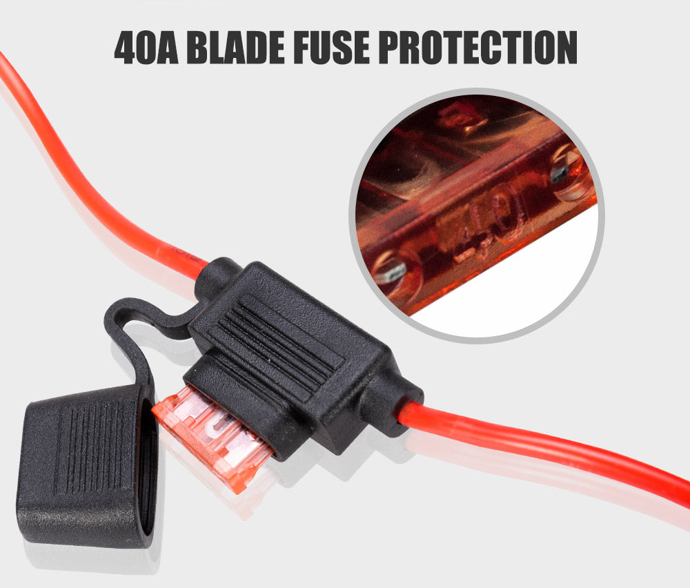 LIGHTFOX Smart Harness Plug and Play High Beam Driving Light Bar Spotlights Wiring Harness