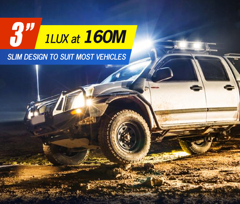 LIGHTFOX 3inch LED Light Bar Spot Work Driving Lights Offroad 4WD