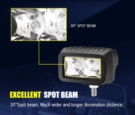 LIGHTFOX 3inch LED Light Bar Spot Work Driving Lights Offroad 4WD