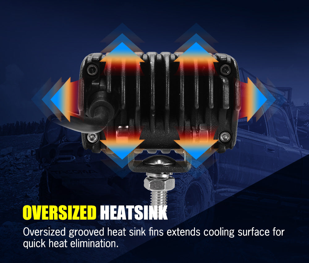 LIGHTFOX 3inch LED Light Bar Spot Work Driving Lights Offroad 4WD