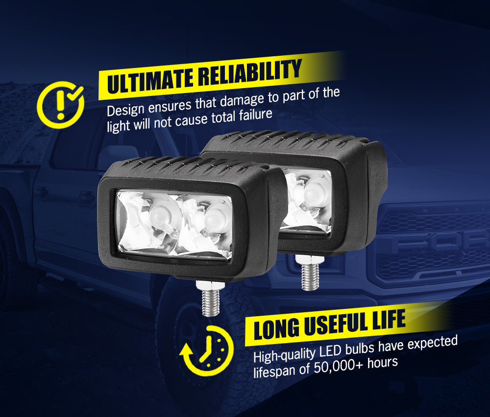 LIGHTFOX 3inch LED Light Bar Spot Work Driving Lights Offroad 4WD