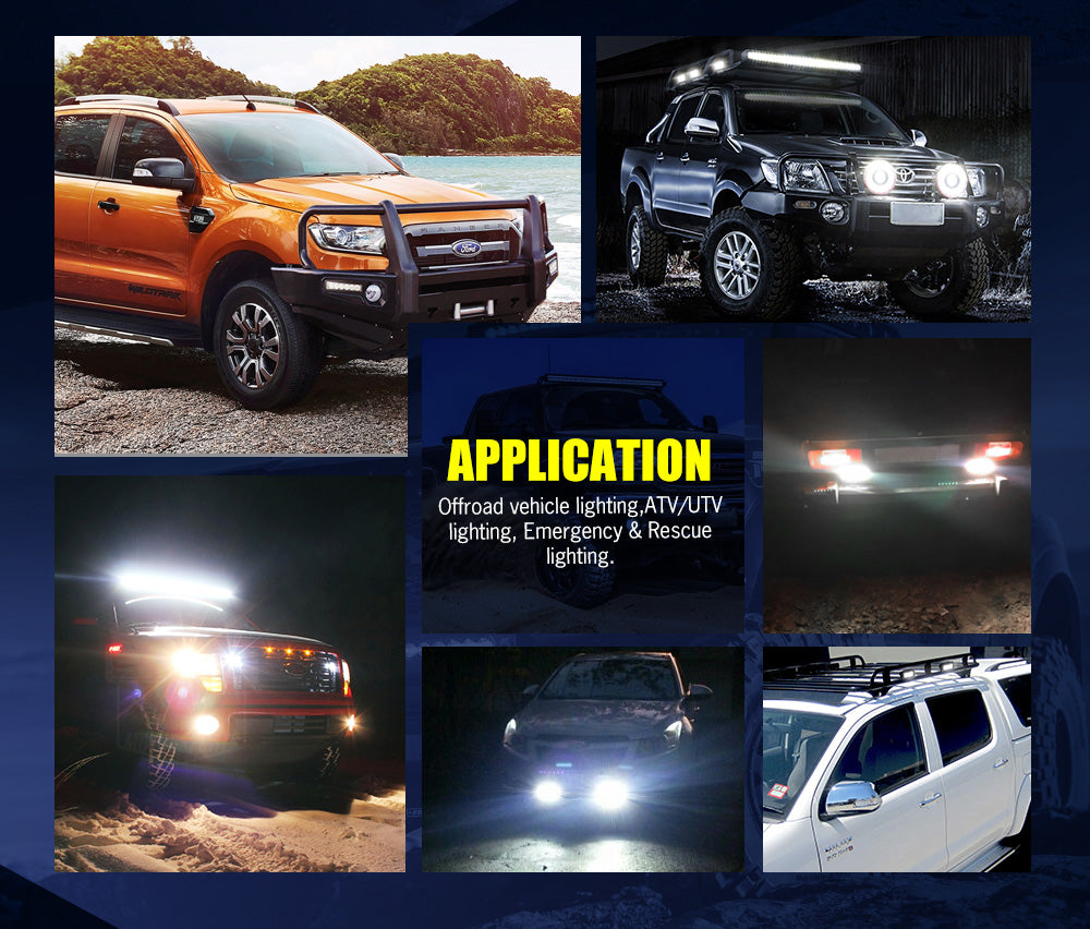 LIGHTFOX 3inch LED Light Bar Spot Work Driving Lights Offroad 4WD